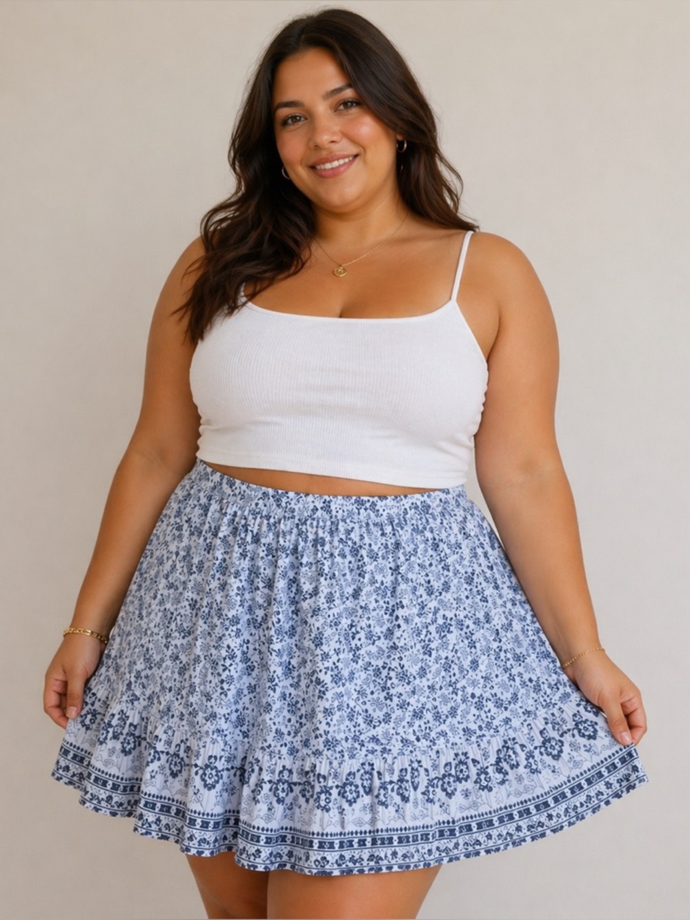 Ellos tiered floral skirt 20w